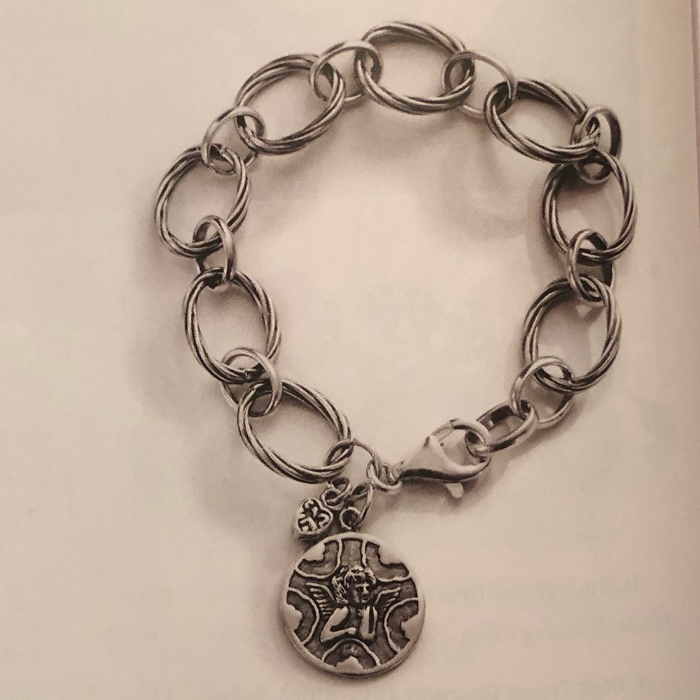 Rare Silpada Sterling Silver Guardian Angel Charm Bracelet B1959 - Picture 11 of 15